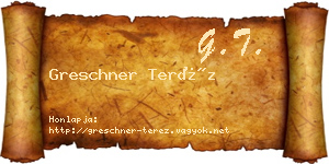 Greschner Teréz névjegykártya